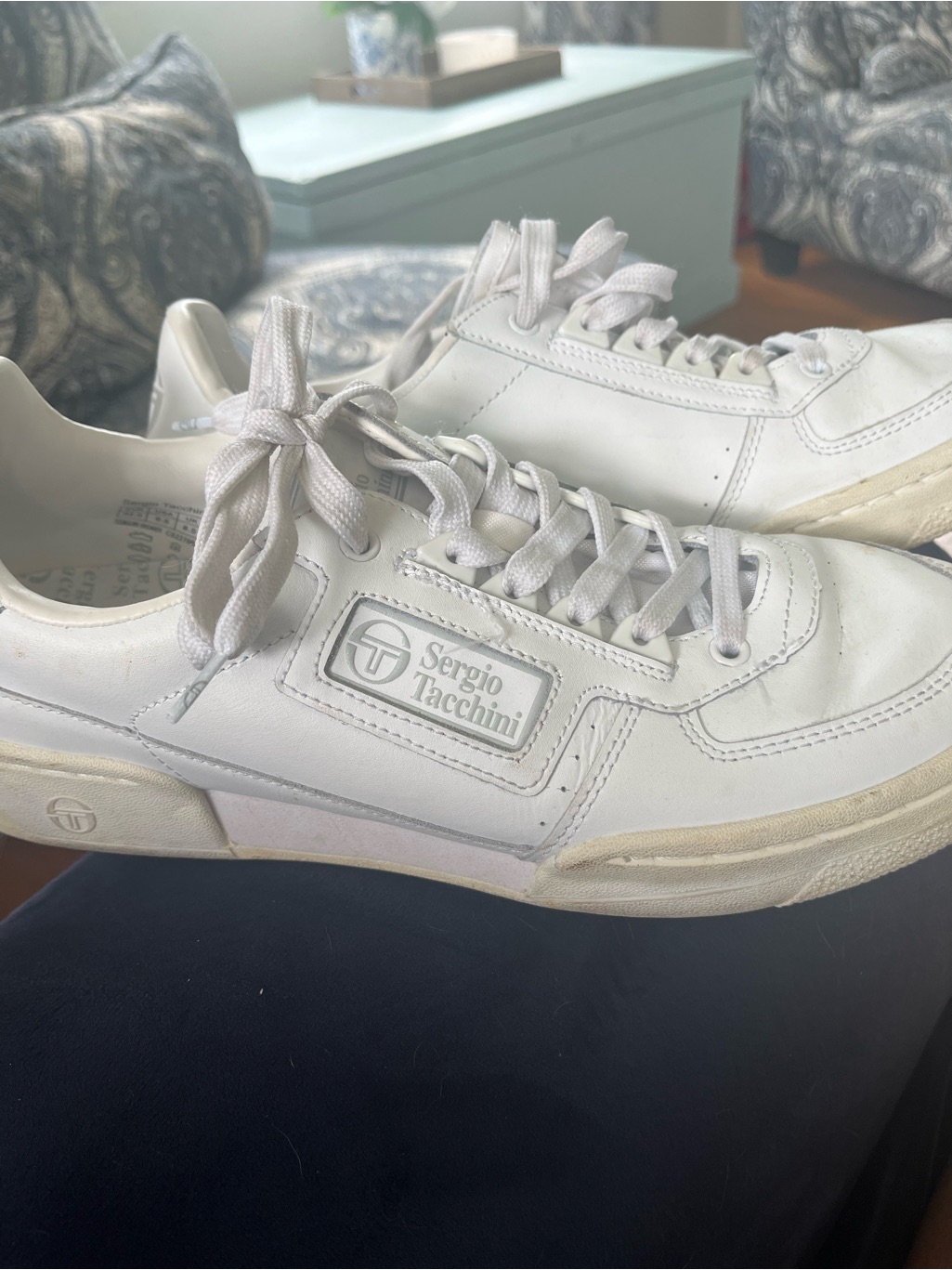 Sergio Tacchini White And Green Branded Insole Sneakers